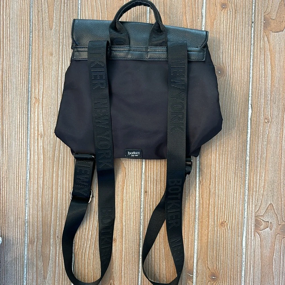 Botkier Black Mini Backpact Nylon and Faux Leather